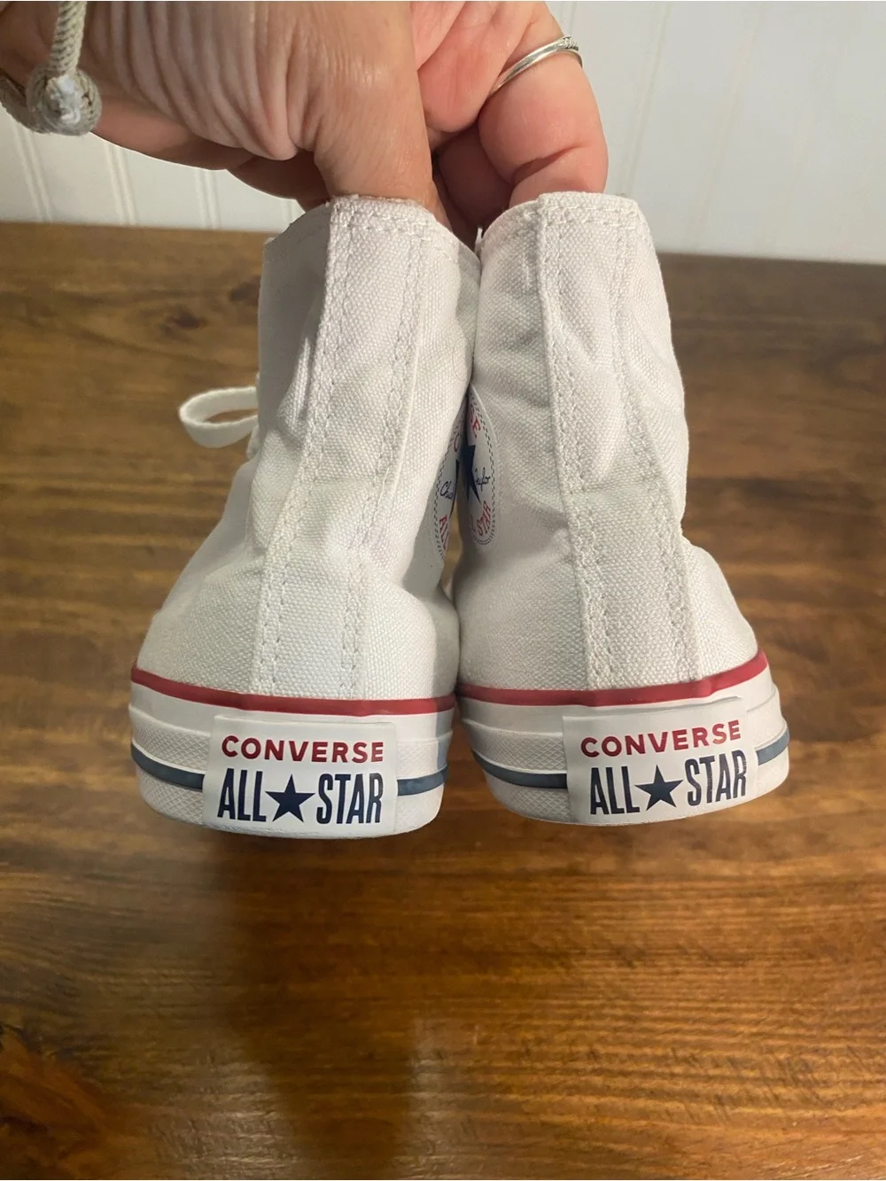 CONVERSE - Kids' White High-Top Canvas Sneakers - Size: Youth US 3